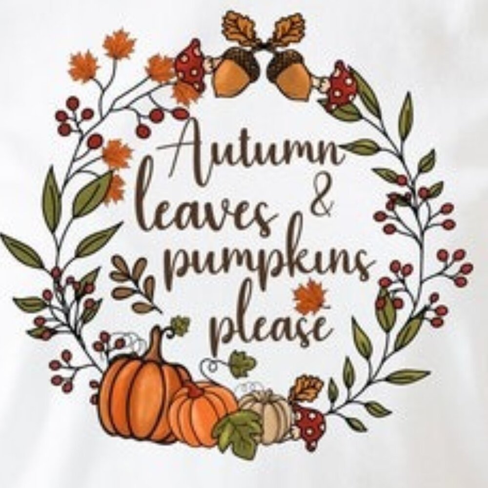 Autumn Leaves and Pumpkin Please Shirt, Cute Fall T-Shirt - Picture 2 of 4
